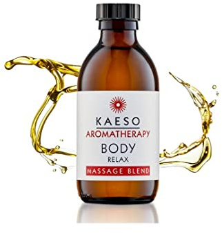 Kaeso Aromatherapy Body Relax Massage Blend – Relaxing Body Massage 200ml | Oil Blend – Nourishing & Soothing Skin Care – Professional Spa Quality