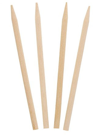 Royal 14 cm x .64 cm Thick Wood Skewers for Grilling Meat, Satays, and Skewered Vegetables, Case of 5,000