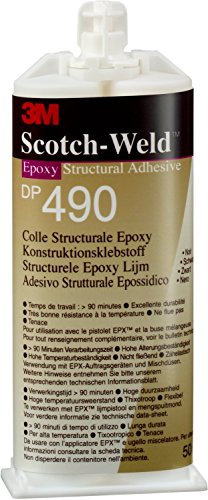 3M Scotch-Weld DP-490 2K-Konstruktionsklebstoff, 50 ml, sehr hohe Schälfestigkeit, hohe Scherfestigkeit, gute Temperaturbeständigkeit (12-er Pack)