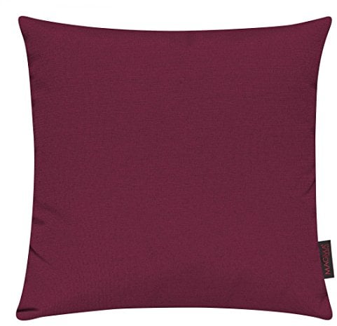 Magma Kissenhülle FINO - 40 x 40 cm - 2er Set - Hülle mit Reißverschluss - einfarbig - knitterarm und fest - waschbar, Farbe:Magma_rot_050