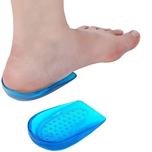 Haofy Talonera de Gel Plantilla Ortopédica de Silicona, Suave Almohadillas de Gel para Talón para Aliviar el Dolor de la Fascitis Plantar, del Tendón de Aquiles - Plantilla de Talón de Zapato, Azul