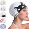COPOZZ Gorro de natación de Silicona para Mujer, Protege el Cabello y Las Orejas, Adecuado para Mujeres con Cabello Largo para Mantener el Cabello seco