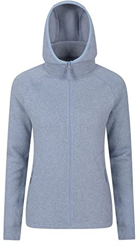 Mountain Warehouse Nevis Full Zip Womens Fleece Jacket Pale Blue (Nevis) 6
