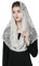 BEAUTELICATE Spitze Mantilla Schal Schleier Tüll Stola Golden Champagner Für Damen Kirche Messe Kapelle Katholisch Braut V116 (Goldene Blumenverzierung - Unendlich Form)