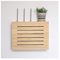 XICHENGSHIDAI Nordic Holz Wand-Montage Router Aufbewahrungsbox Massivholz WiFi Modem Okklusionsbox Wandaufbewahrung Regal Stripe M