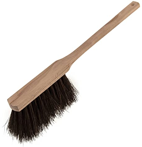SIDCO Handfeger Langer Stiel Handbesen Holz Arenga Natur Besen XXL Garten Haushalt