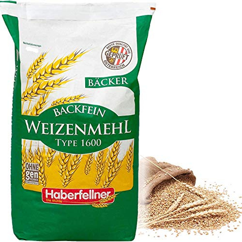 Haberfellner Weizenmehl 25 kg Typ 1050 Brotmehl Mehl Backen Brot | dunkel, Gentechnikfrei, pestizid-kontrolliert, Brot, Gebäck