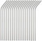 Sunwinc Reusable Metal Straws in Bulk 100 Pieces,8.5'' x 6mm Stainless Steel Straws for 20oz 30oz Tumbler Yeti Cup,Curved Bent Metal Drinking Straws Bulk For Wholesale (100pcs All Bent -8.5 Silver)