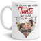 Tasse mit Spruch - Wundervollste Tante der Welt - personalisiert mit Wunschfoto - Geschenkidee für die Tante - Weiß, 300 ml