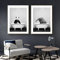 LXTOPN Badezimmer Bilder,Schwarz und weiß Elefant in der Badewanne Leinwandbild,Nordic Tiere Badezimmer Bilder Wandkunst Poster Leinwandmalerei Kein Rahmen(Tier,30x40cm*2)