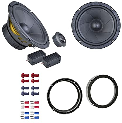 Ground Zero GZIC 165.2 Lautsprecher mit Einbauset passend für VW Volkswagen Touran ab 2003 Türen hinten 300 Watt 165mm 2 Wege Kompo