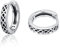 TANGPOET Creolen Ohrringe Silber 925 Unendlichkeit Kleine Creole Schwarze Schläfer Kreolen Huggie Klapp Ohrring Schmuck Geschenke für Damen Herren Jungen Mädchen