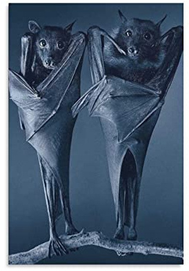 Strange Beast Portrait schwarze Fledermaus dekorative Malerei Leinwand Wandkunst Wohnzimmer Poster Schlafzimmer Gemälde ungerahmt 40 x 60 cm