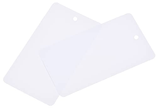 sourcing map Impermeable Cables Plástico Envío Etiquetas, para Producto Identificación Etiquetas, Válvula Marcado, Exterior Etiquetado,1.95x3.51 Pulgadas Blanco Paquetes de 50