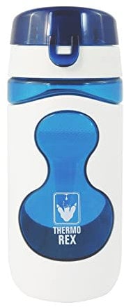 Thermo Rex X-Treme Trinkflasche mit Strohhalm - Water Bottle Aus BPA-freiem Kunststoff Wiederverwendbar - Flasche mit Clip-Deckel - Trinkflasche Sport - Wasserflasche (500 ml, Dunkelblau)