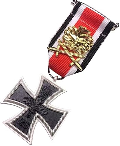 Orden Eisernes Kreuz, Abzeichen, Deutsches Eisernes Kreuz, Doppelschwert, Eichenblatt, Ritter-Abzeichen, Metall