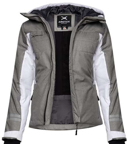 Arctix Women's Insulated Waterproof Taped Ultimate Performance Ski Snowboard Jacket, Gravel, Medium