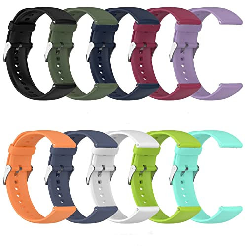 FTRONGRT Correa para Realme Watch 2 Pro, Flexible Silicona Reloj de Recambio Ajustable Brazalete Smart Watch Correa.Hebilla Plateada Púrpura Claro