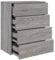vidaXL Kommode mit 4 Schubladen Schubladenschrank Sideboard Schrank Mehrzweckschrank Aufbewahrungsschrank Beistellschrank 60x30,5x71cm Grau Sonoma