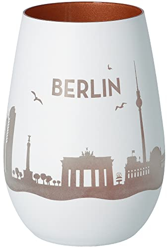 Goodtimes Windlicht Skyline Berlin Weiß & Bronze