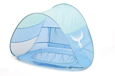Ludi - Piscine Multifonction pour bébé - Piscine Pop-Up - Tente Anti UV 50 et Filet - Protège du Vent, du Soleil et du Sable - Piscine et Tente de Plage - À Partir de 10 Mois