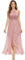 Dressystar Damen Elegant Abendkleider Hochzeit Brautjungfer Vokuhila Kleider Lang Abschlussballkleid Partykleid Blush XXL