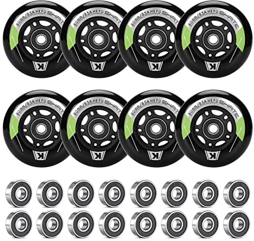 Inline Skate Rollen 80mm 76mm 72mm - 8 Stück Inline Skate Räder 85a inliner rollen mit kugellager ABEC9 | Inliner Skate Räder für K2 Hudora Gonex Apollo Inline Skate