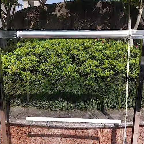 tow000ack Transparentes Wasserdichtes Rollo für Außenfenster Pergola,PVC Kunststoff Vorhänge,Regenschutz Winddichter,für Balkon Terrassen Pavillon,mit Zubehör,Anpassbar,Breite x Höhe (1.6 * 1.6m)