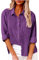 AMhomely Purple Blouse for Women - UK Elegant Long Sleeve Shirts Plus Size Cotton Linen Tshirts Solid Lapel Button Down Business Office Casual Tunic Tops Plain Loose Pocket Shirts Tops
