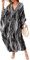 Bsubseach Kaftan Kleider für Frauen Plus Größe Strand Cover Up Kaftan Loungewear Urlaub Schwarz Tie Dye