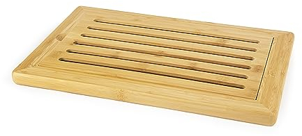 Excelsa Eco Living Tagliere da Cucina con Griglia, Bamboo, Cm. 38 x 25