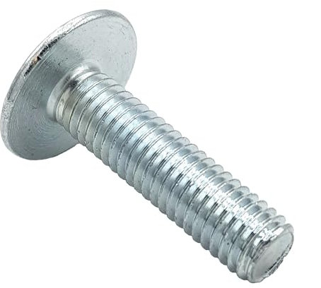 Flachrundschrauben Bordwandschrauben mit Schlitz Gewinde bis Kopf Stahl galv. verz. M 6 x 50-200 Stk