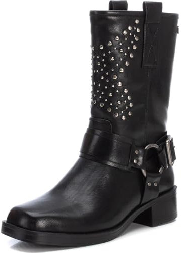 XTI 142999, Stivali a metà Polpaccio Donna, Nero 02, 38 EU