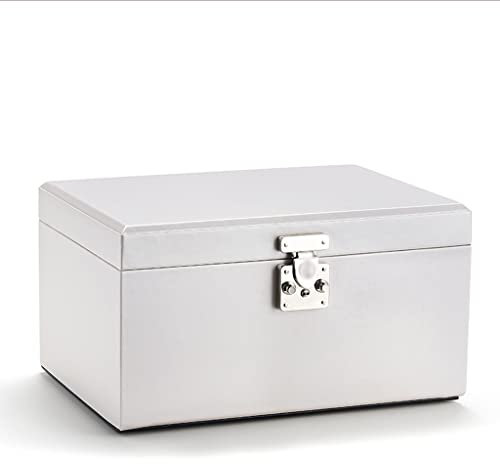 AJYBYUKJ Schmuckschatulle, Schmuckschatulle, Schmuckschatulle, große Schmuck-Organizer-Box mit Spiegel, Schmuckaufbewahrung mit Schubladen, Schmuckschatulle, Geschenk für Frauen, Schmuckschatulle,
