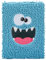 EXERZ Notizbuch A5 'flippiges Monster' Flauschig und weich, süß und funktional, Tagebuch und Notizblock für Kinder und Jugendliche. 160 linierte Seiten.