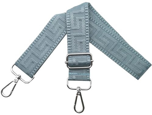 Schultergurt für Tasche Taschengurte zum Wechseln, Verstellbar Taschengurt Breit 3.8cm mit Silber Karabiner - Taschenband Schulterriemen Tragegurt für Handtaschen Damen, Rein blau, K20
