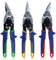 SPEEDWOX 10 Zoll 3 Stück Luftfahrtschlitze Set Tin Snips Offset Luftfahrt Snip Offset Snips für links rechts und gerader Schnitt zum Schneiden von Blech mit gezackten Backen Sicherheitsverriegelung