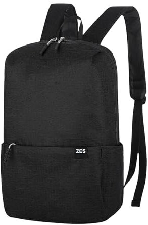 WisePoint Zaino da Lavoro, Oxford Tessuto Zaino Casual Leggero Zainetto da Viaggio per Uomini e Donne, Grande Capacità Zainetto per Lavoro, Shopping, Sport (Nero)