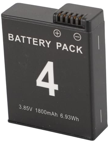 Kit de Batterie pour Caméra d'action 4 en 1 avec 3 Batteries Haute capacité 1800mAh pour 3 et 4