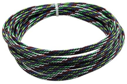 VONCYKI Gaine de protection haute densité en PET extensible et isolée pour câbles - 2/4/6/8/10/12/14/16/20/25/30/40 mm (7 couleurs, 2 mm _ 5 mètres)