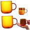 2PCS Glass Coffee Mugs 350ml Heat Resistance Glass Mug Set with Anti-Scalding Handle Easy to Clean Large Opening Coffee Mugs for Tea, Milk and Hot Chocolate