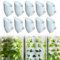 HpLive 10 Stück PVC Hydroponik Pflanzbecher Set, Platzsparende Vertikale Anbausysteme für Balkone, Gemüseanbau ohne Erde, 20x20x15cm, Weiß
