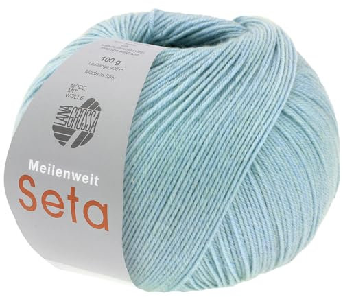 LANA GROSSA Meilenweit Seta Lampone | Sockengarn mit Seidenanteil, waschmaschinenfest | Handstrickgarn 55% Schurwolle (Merino), Polyamid, & Seide | 100g 400m Wolle zum Stricken & Häkeln FB51