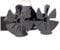 Sleek Wall Mounted Fireplace Fan with Dual Heads and Powerful 12 Blade System