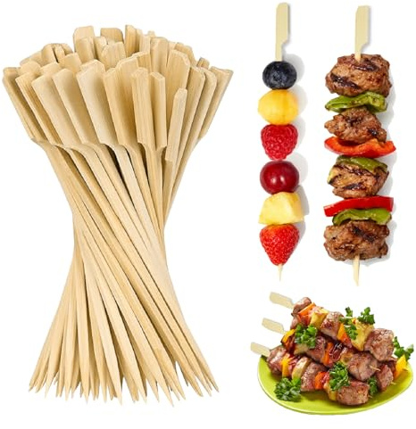 200 PCS Finger Food Skewers, 15CM spieße fingerfood, Bamboo Skewers | Cocktail Sticks, Wooden Skewers, holzspieße, cocktailspieße, Barbecue Sticks, spiesse für snacks fingerfood, Appetizers