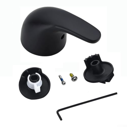 Maniglia di ricambio per doccia 100657, manopola di controllo del rubinetto nera, facile installazione per la riparazione del rubinetto del miscelatore del bagno