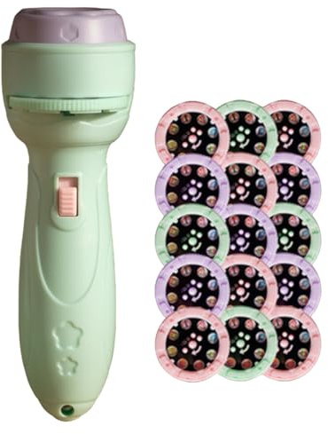 Children's Projector Torch, Torch Projector with Stories, Story Projector for Children, Projection Torch with 120 Patterns, for Girls Playtime