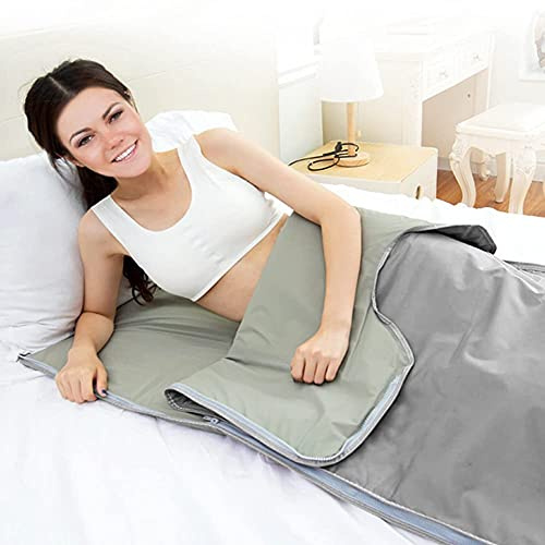 Far-Infrared Sauna Blanket with Zipper - 2 Zone Heating for Detox Therapy, Home Spa Device, Durable Oxford Material