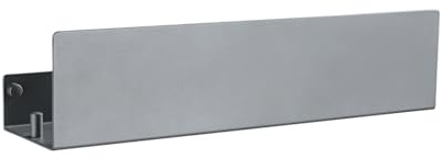 Générique Étagère de Rangement Noire for Salle Bain avec Crochets, en Aluminium, for la décoration Cuisine et Douche. Support Mural(Gray 40cm)