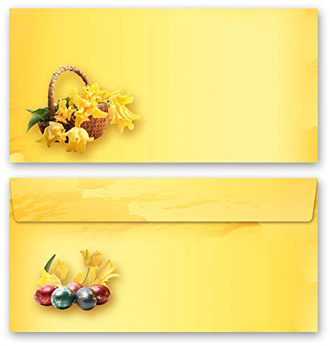 10 Briefumschläge (ohne Fenster) Ostern, OSTERFEST DIN LANG (220x110 mm)